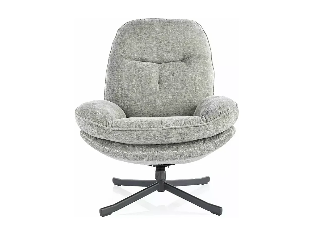 Fauteuil pivotant à 360° en tissu moelleux sans accoudoirs olive NALAK