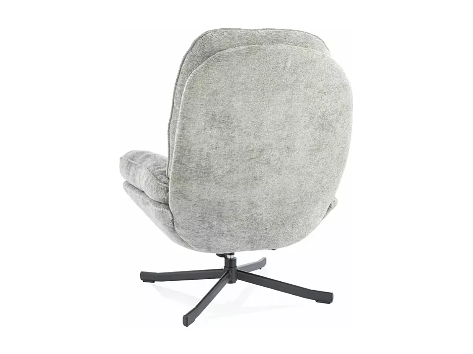 Fauteuil pivotant à 360° en tissu moelleux sans accoudoirs olive NALAK