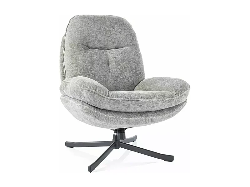 Fauteuil pivotant à 360° en tissu moelleux sans accoudoirs olive NALAK