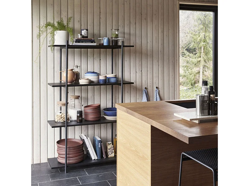 Etagère moderne 4 étages en bois MORNA