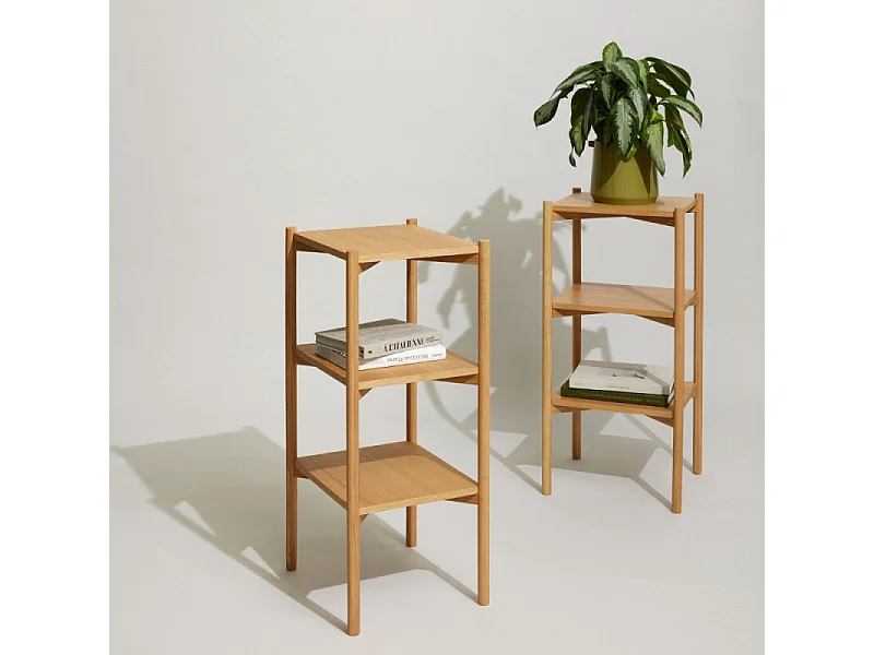 Étagère sur pieds en bois 3 étages moderne SOLUA