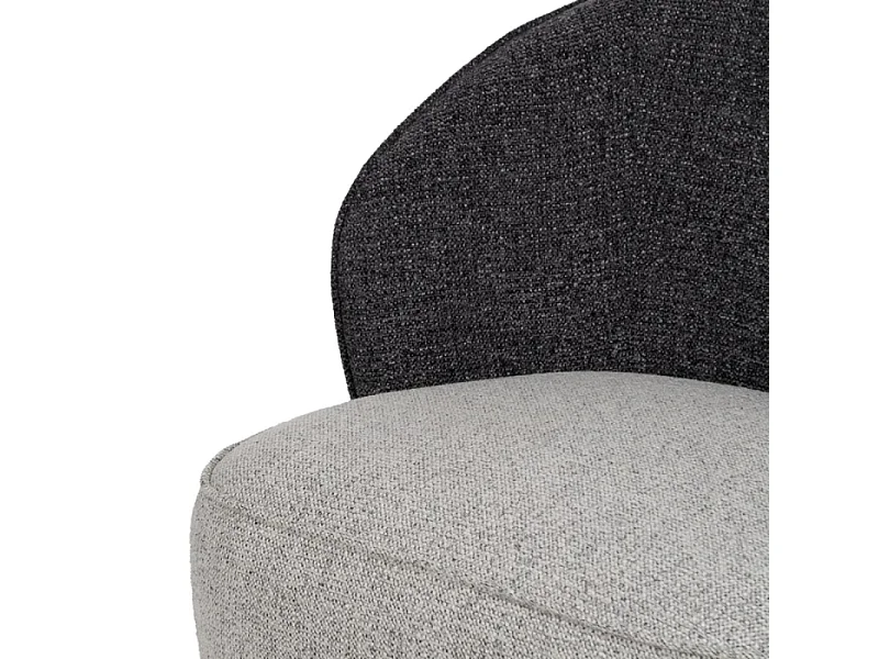 Fauteuil moderne tissu bicolore TRIVANA