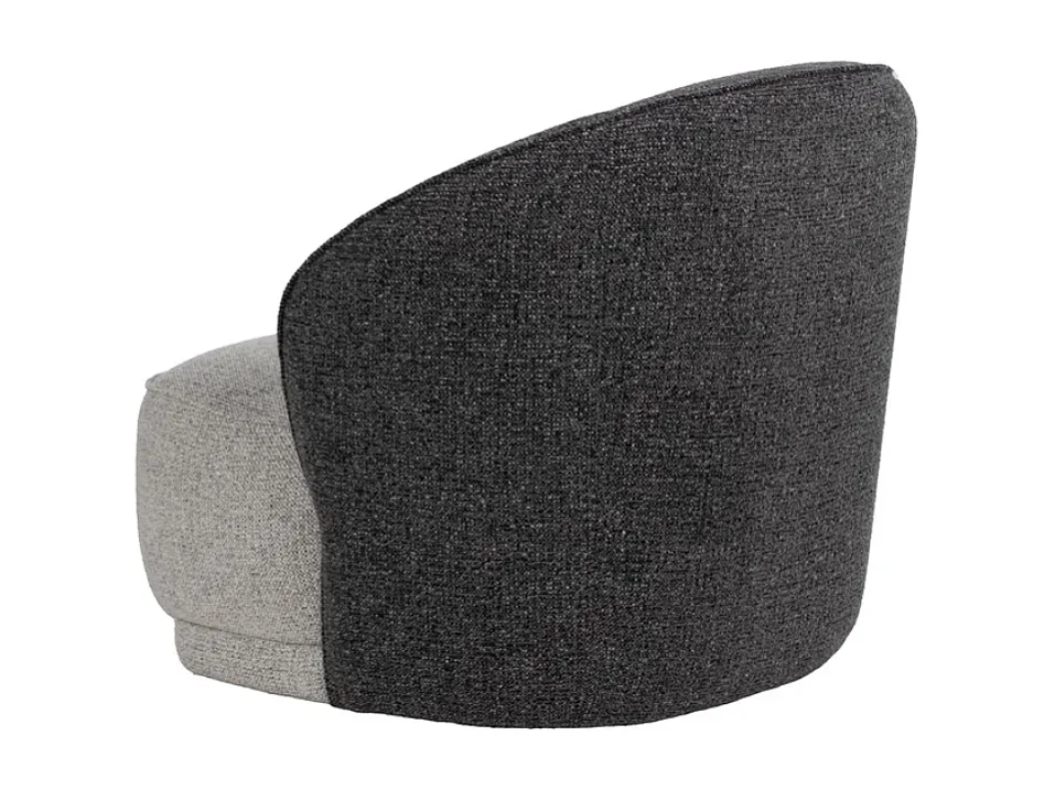 Fauteuil moderne tissu bicolore TRIVANA