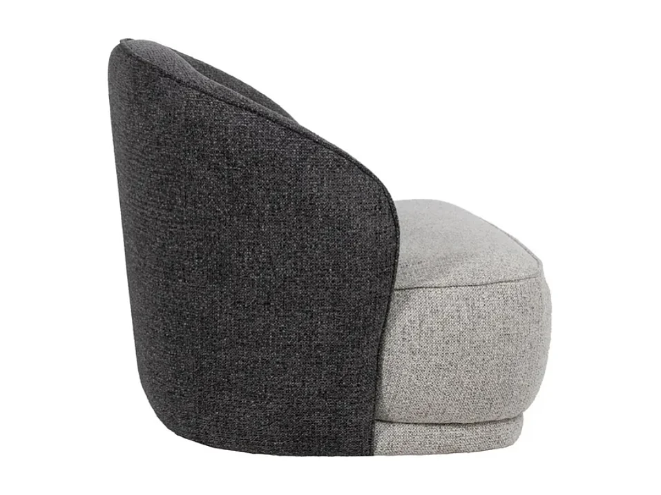 Fauteuil moderne tissu bicolore TRIVANA