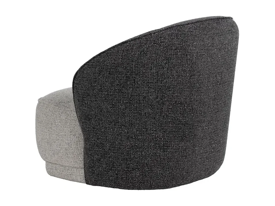 Fauteuil moderne tissu bicolore TRIVANA