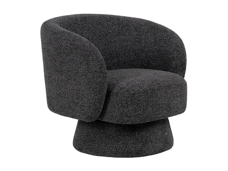 Fauteuil marbré gris profond SOLEINE