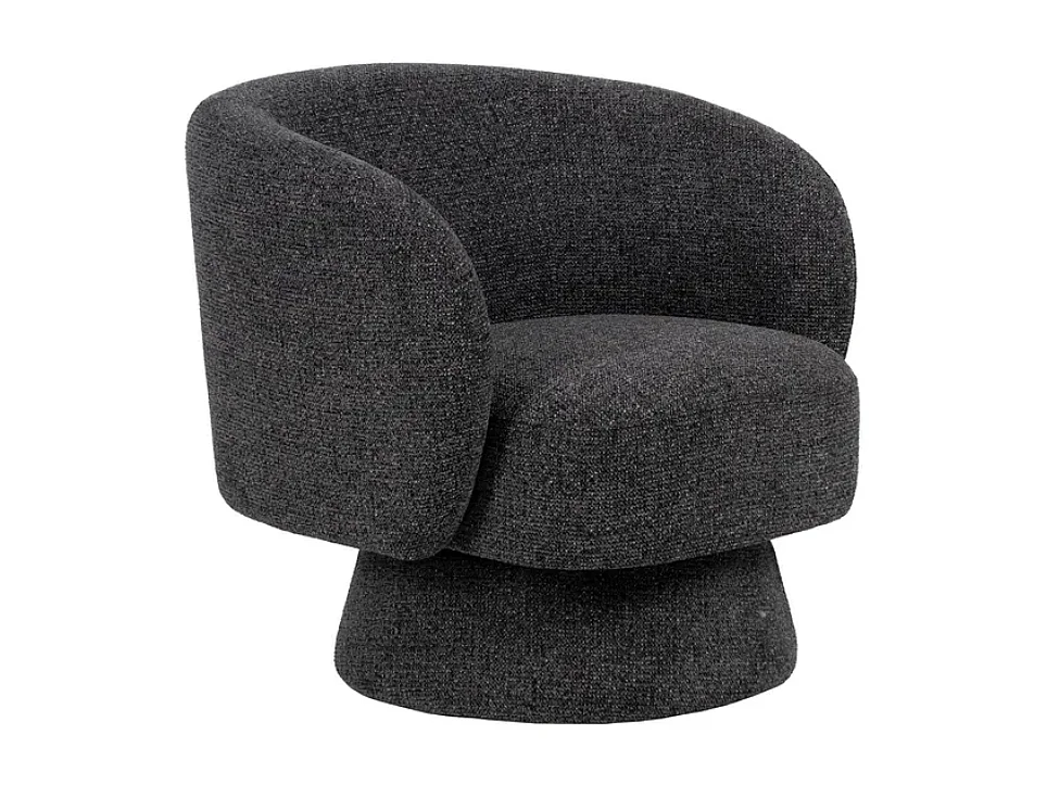 Fauteuil marbré gris profond SOLEINE