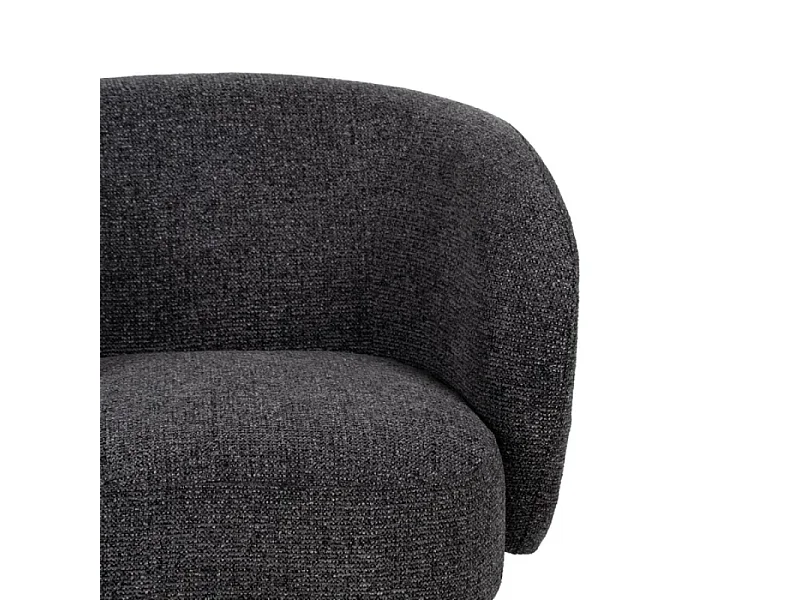Fauteuil marbré gris profond SOLEINE
