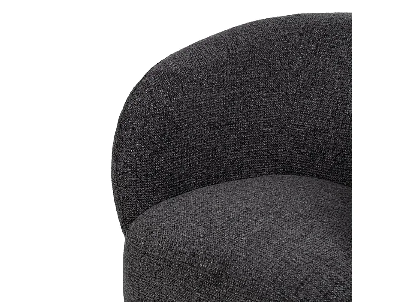 Fauteuil marbré gris profond SOLEINE