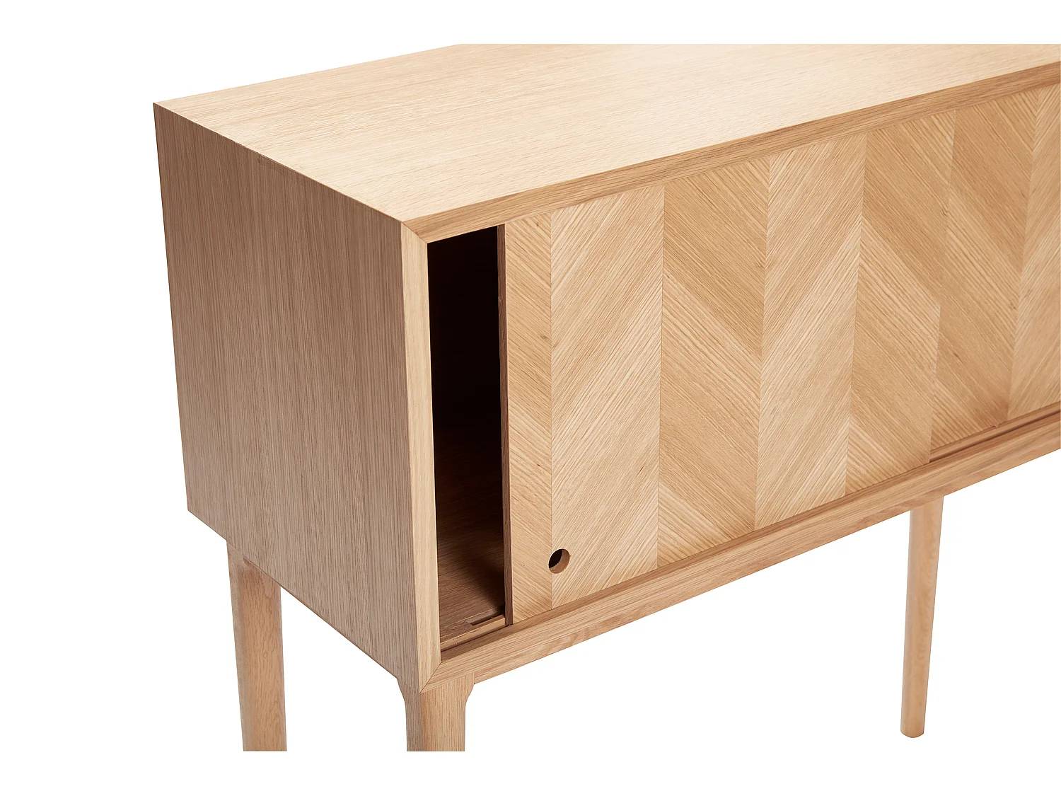 Hübsch Consola Puertas Correderas Natural HERRINGBONE