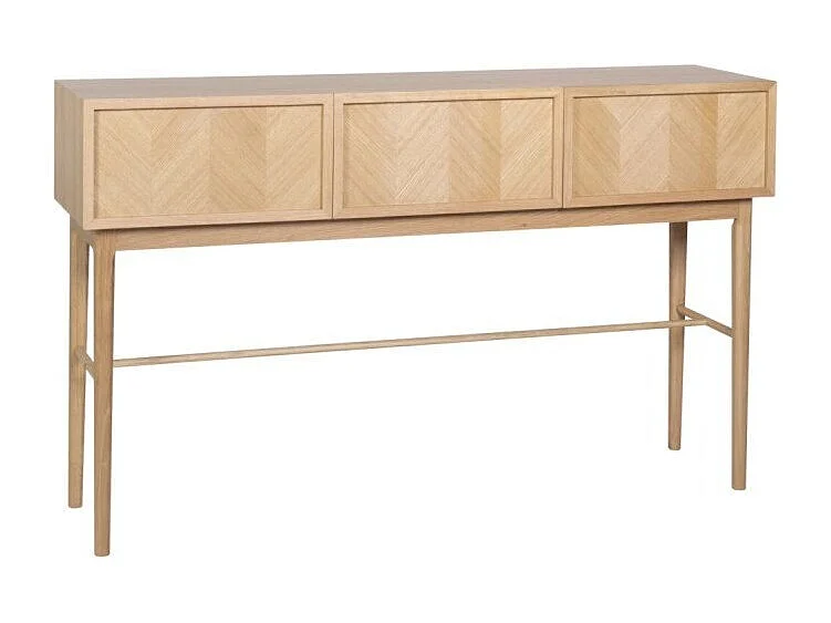 Console 3 tiroirs motif chevrons en bois  PAMILA