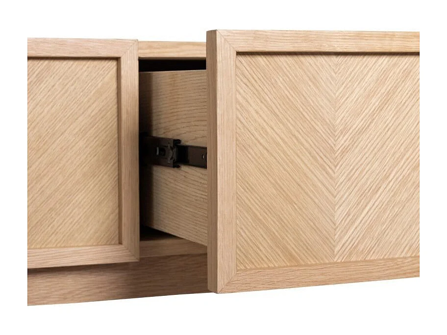 Console 3 tiroirs motif chevrons en bois  PAMILA