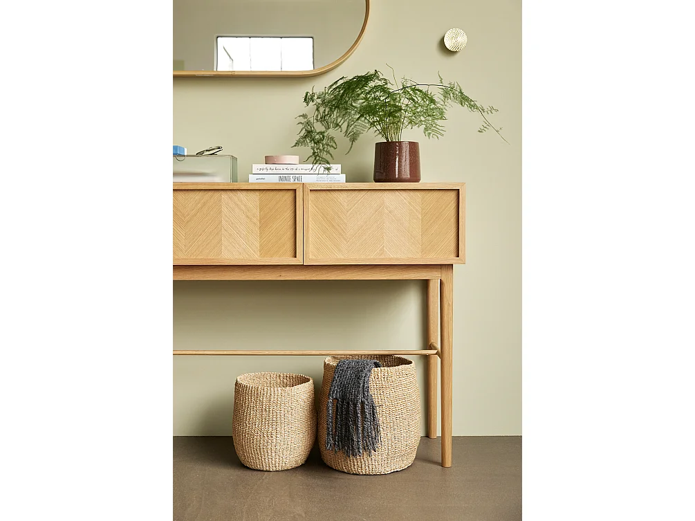 Hübsch Consolle Cassetti Natural HERRINGBONE