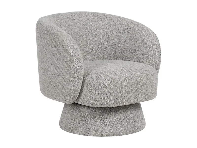 Fauteuil design marbré bouclé SOLEINE