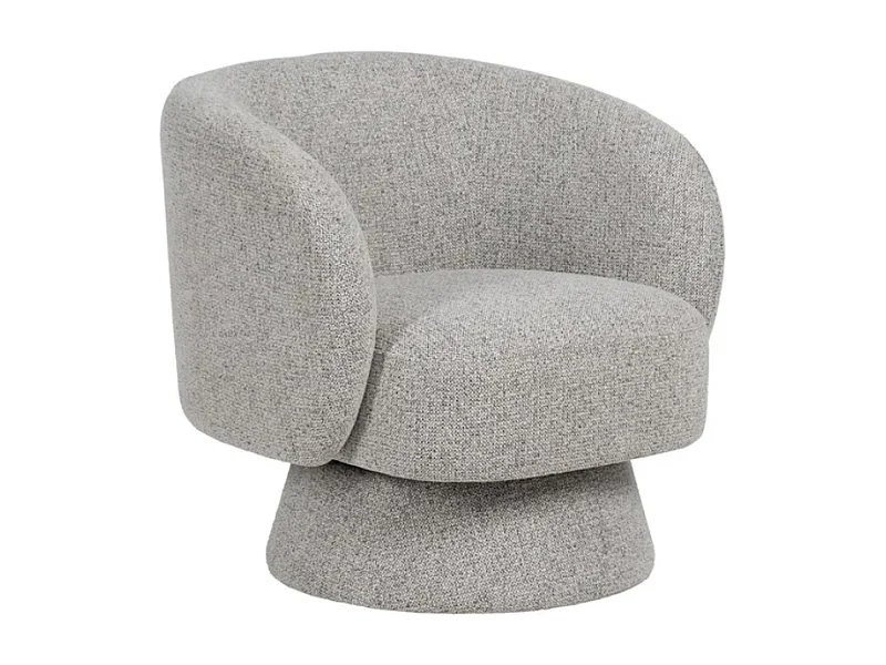 Fauteuil design marbré bouclé SOLEINE