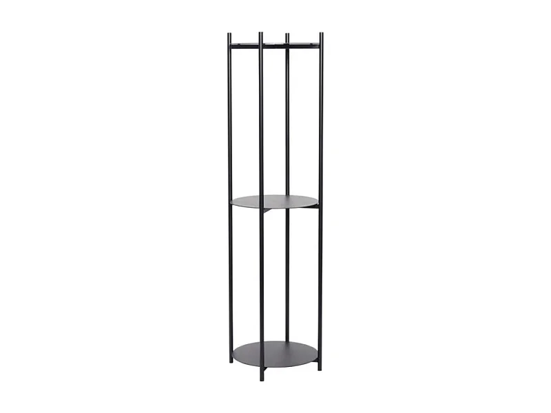 Etagère haute ronde en placage frêne MORNA