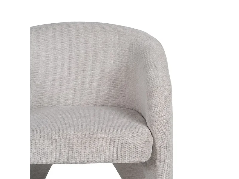 Fauteuil beige cocooning tissu VYRENIA