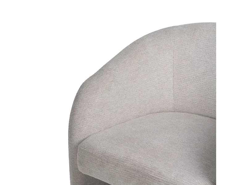 Fauteuil beige cocooning tissu VYRENIA