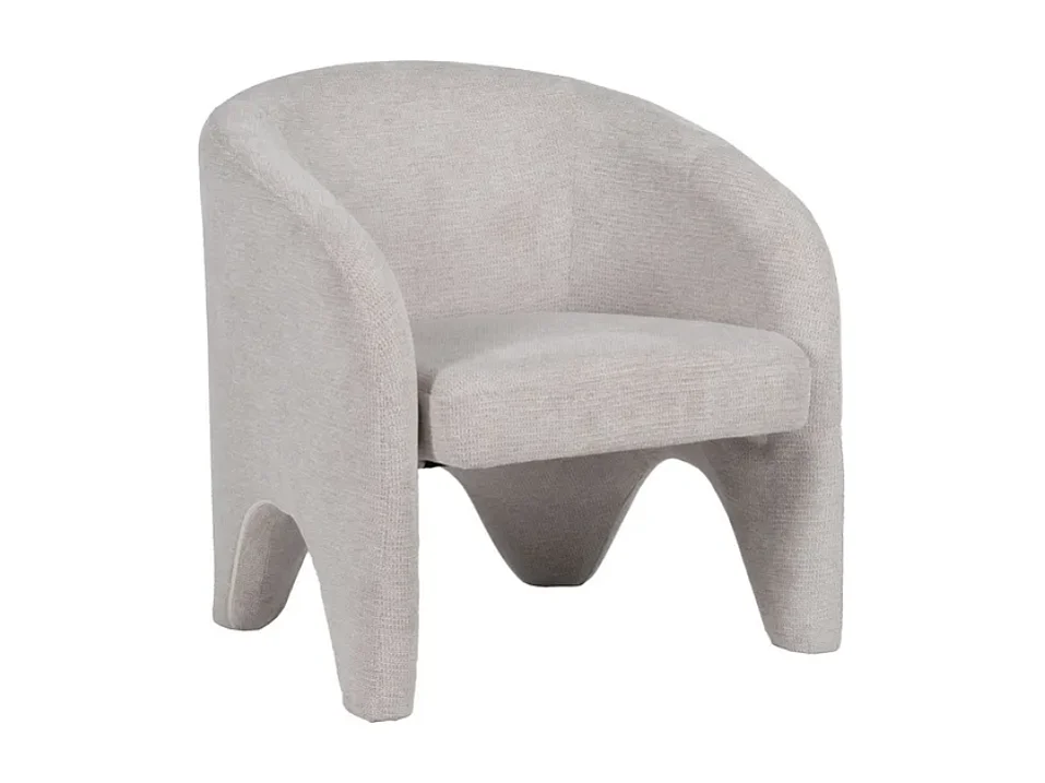 Fauteuil beige cocooning tissu VYRENIA