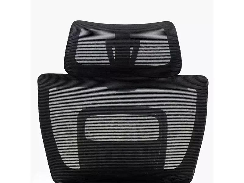 Chaise de bureau haut de gamme ergonomique réglable avec accoudoirs 4D et grande profondeur d'assise, coloris noir LORES2