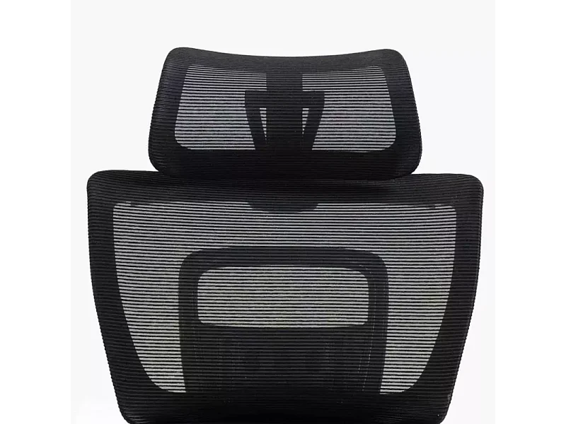 Chaise de bureau haut de gamme ergonomique réglable avec accoudoirs 4D et grande profondeur d'assise, coloris noir LORES2