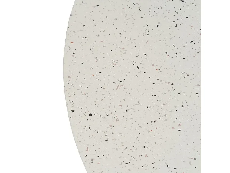 Table basse monolithe magnésium blanc moucheté esprit lounge zen ARIONEA