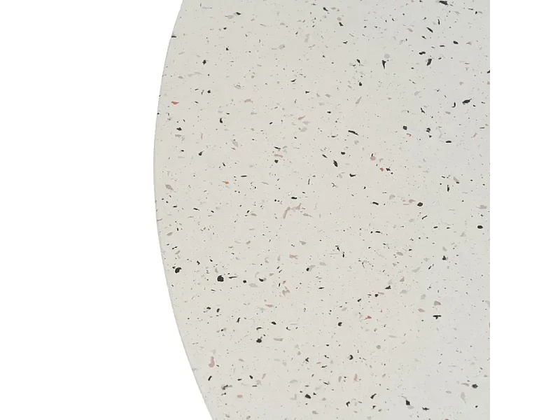 Table basse monolithe magnésium blanc moucheté esprit lounge zen ARIONEA