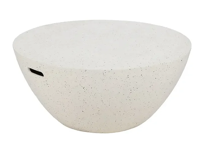Table basse monolithe magnésium blanc moucheté esprit lounge zen ARIONEA