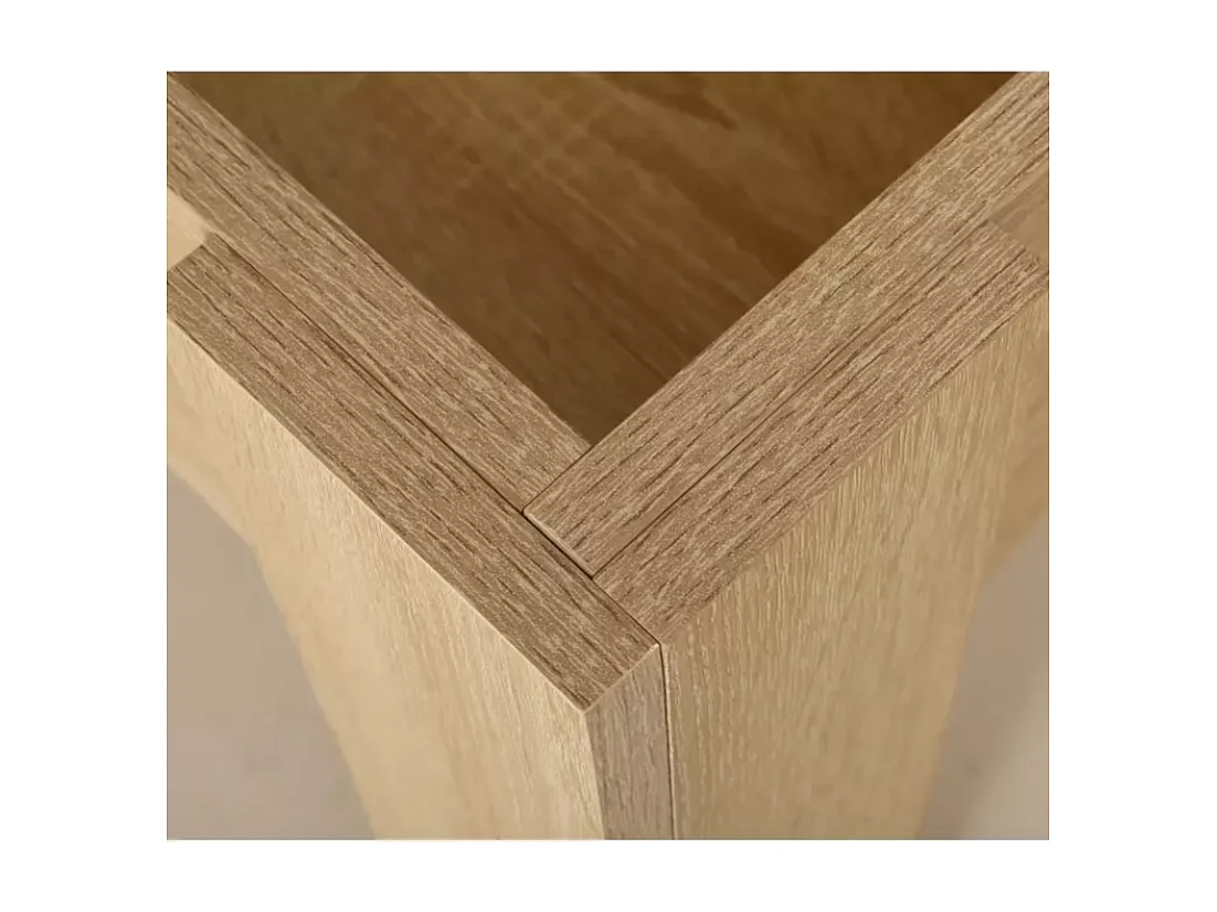 Table basse moderne relevable avec rangement chêne NALOAH