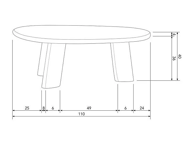 Table basse en bois design MOKA