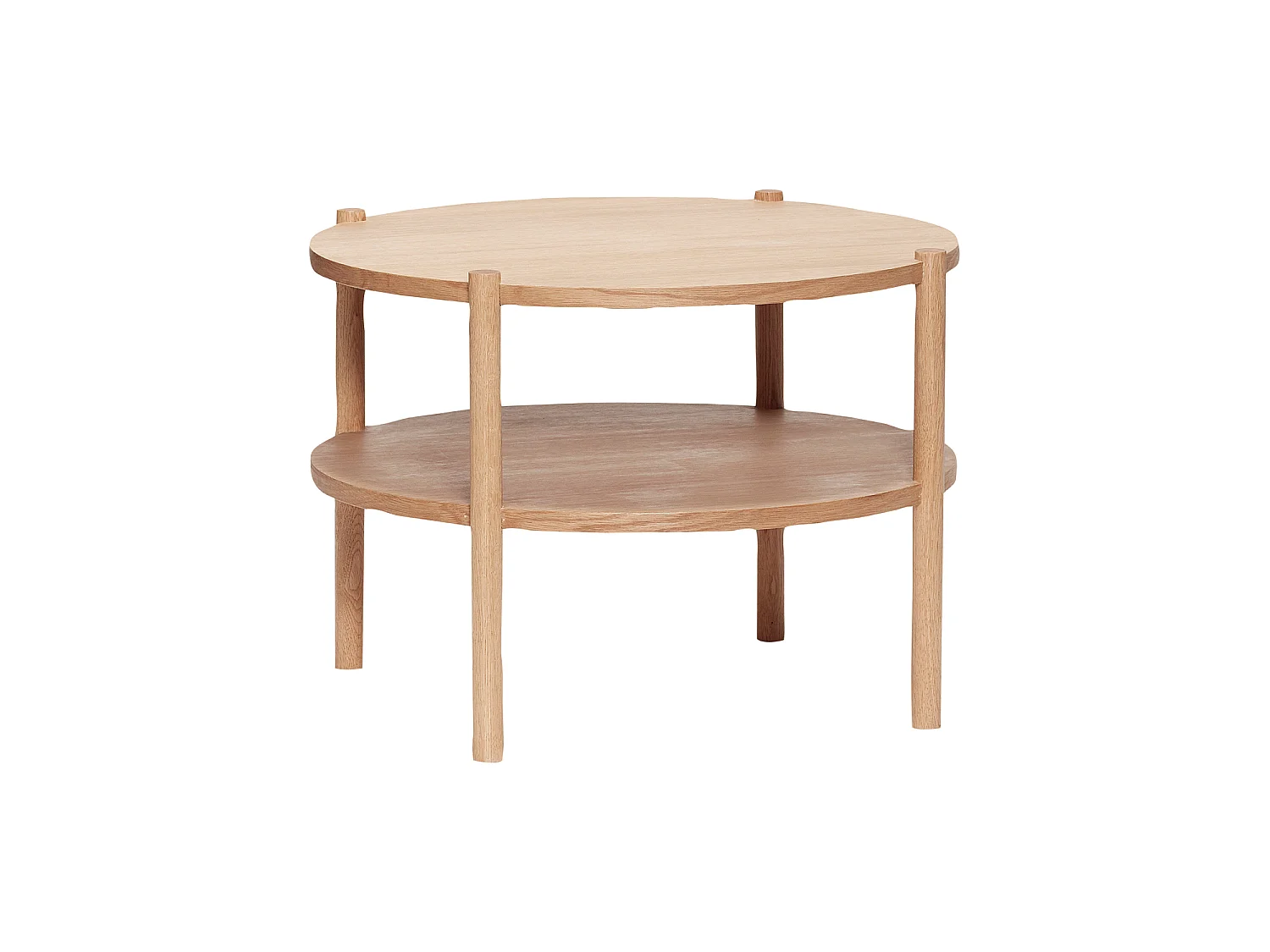 Hübsch Table basse Ronde Bois Naturel ACORN