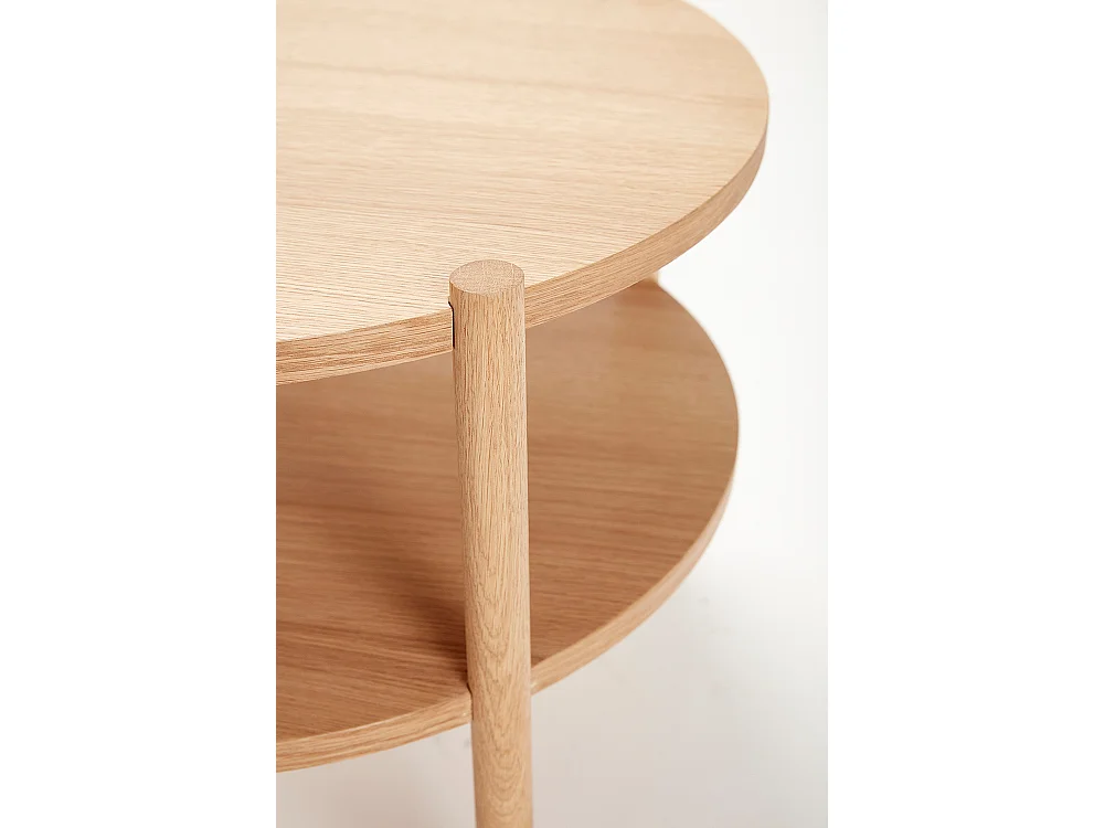 Hübsch Table basse Ronde Bois Naturel ACORN