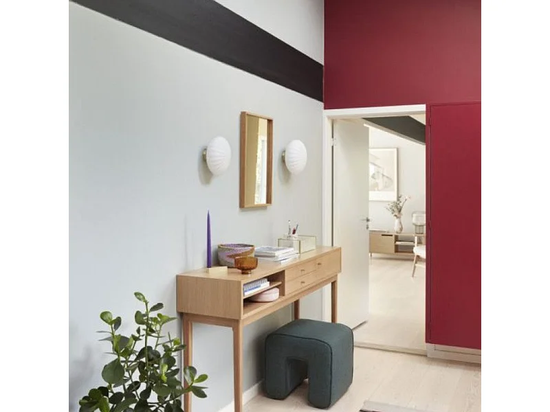 Console scandinave avec compartiments en bois LONGINA