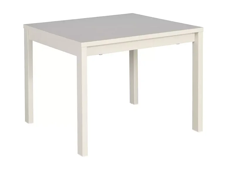 Table basse moderne carrée blanc cassé de 50 cm ONYXIA