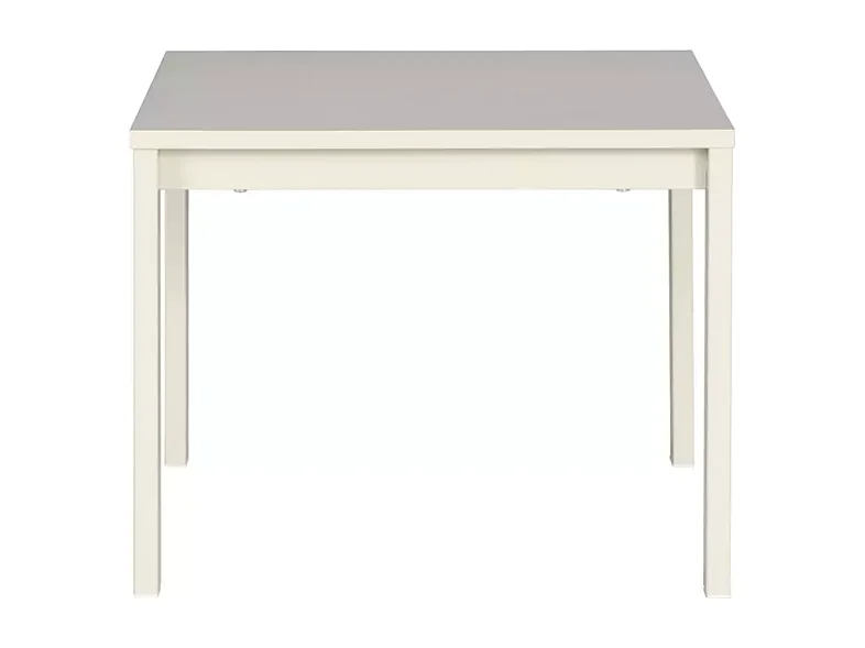 Table basse moderne carrée blanc cassé de 50 cm ONYXIA