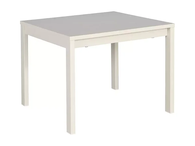 Table basse moderne carrée blanc cassé de 50 cm ONYXIA