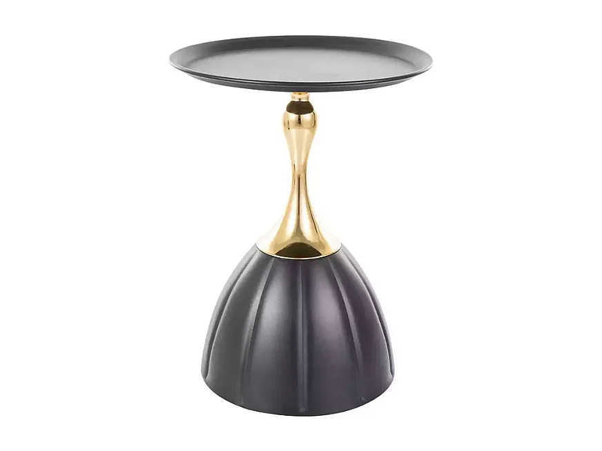 Table basse moderne style contemporain moderne en métal noir et or ORLENA