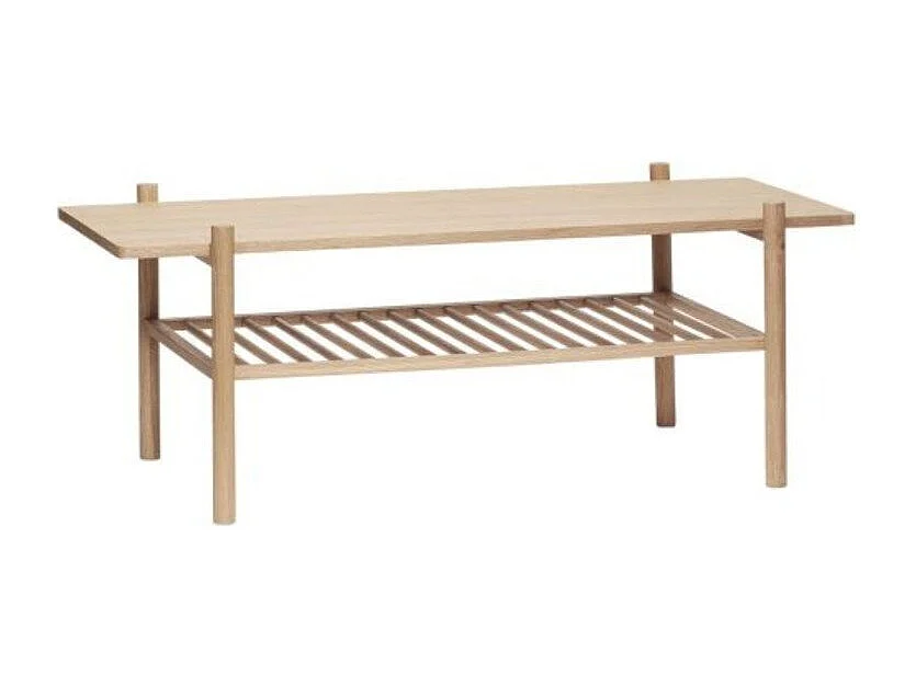 Table basse rectangulaire 2 plateaux en bois FLOMARA