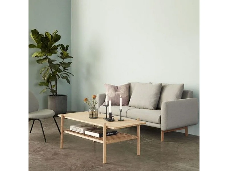 Table basse rectangulaire 2 plateaux en bois FLOMARA