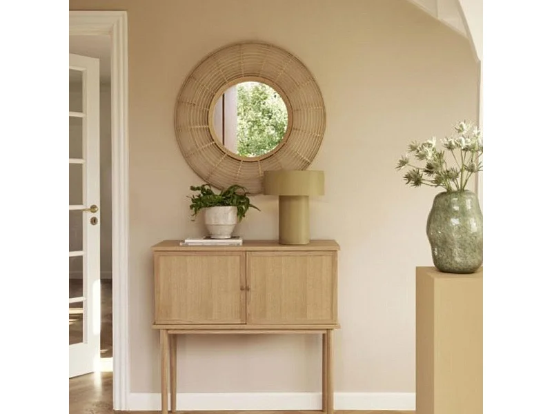 Console 2 portes vintage en bois clair DAISHA