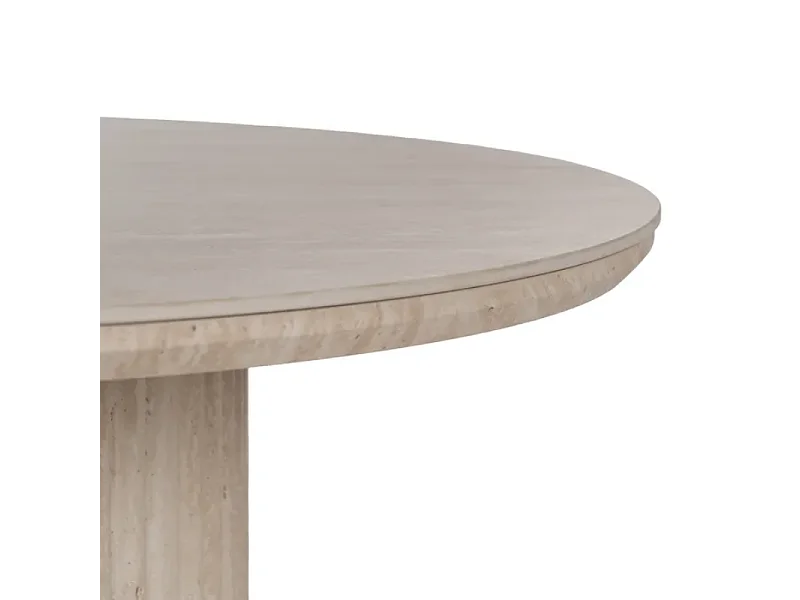 Table basse THYMORIA ovale pierre beige 120 cm double pieds