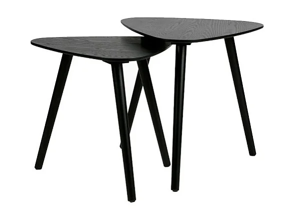 Tables gigognes bois noir style scandinave NILA