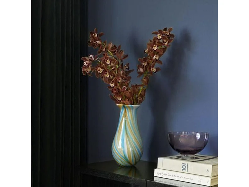 Console 2 portes vitrées en bois noir MUSEA