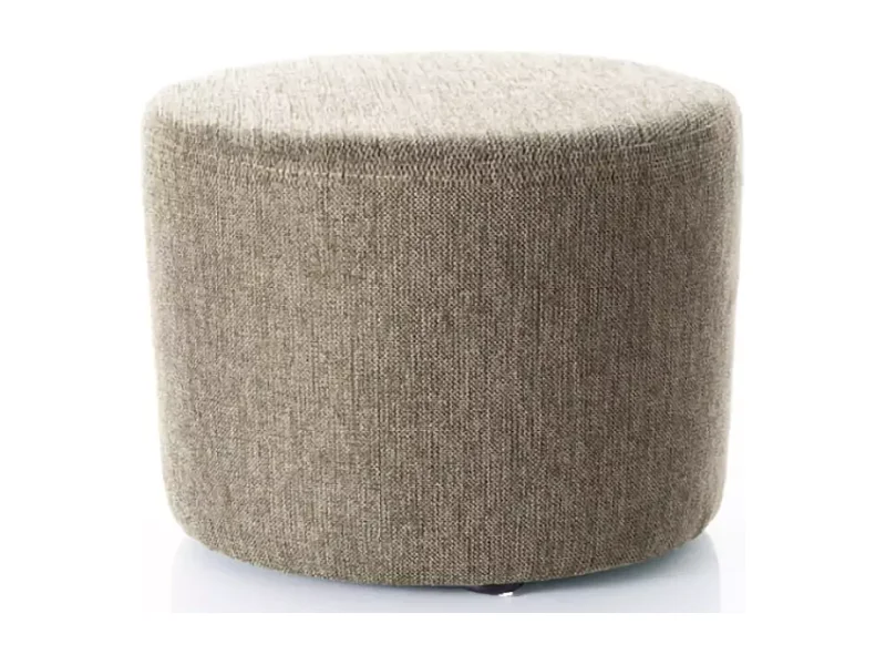 Pouf en tissu rond olive DAVI 43 x 32 cm
