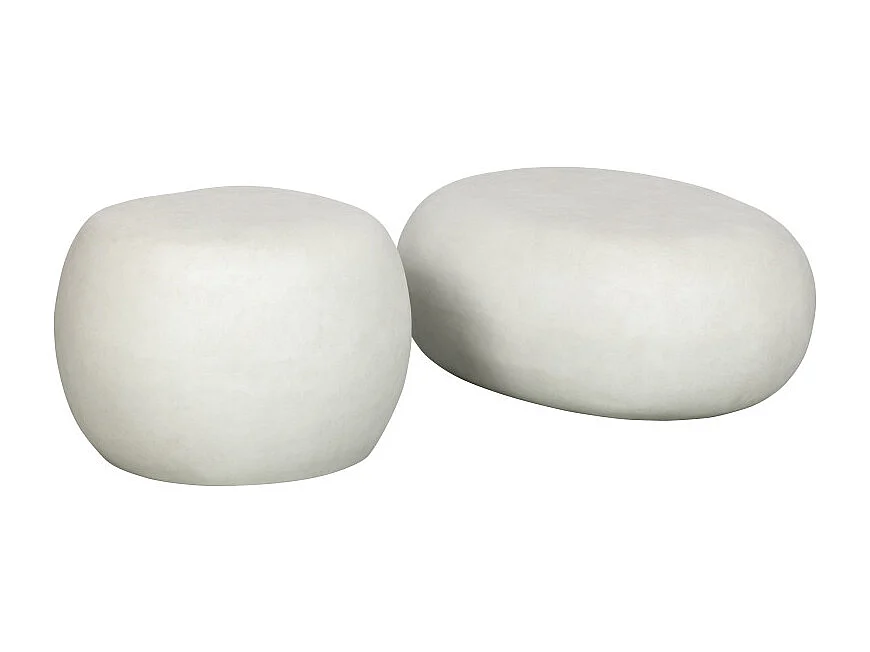 Petite table basse forme boule blanche MARQUISE
