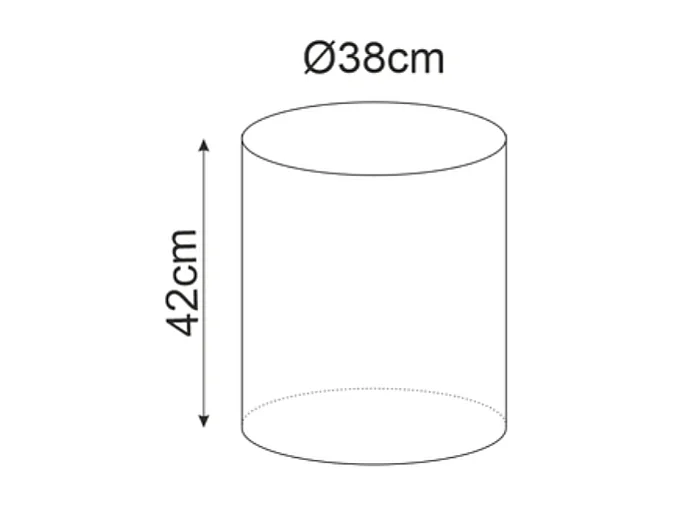 Pouf en tissu rond beige olive DAVI 38 x 42 cm