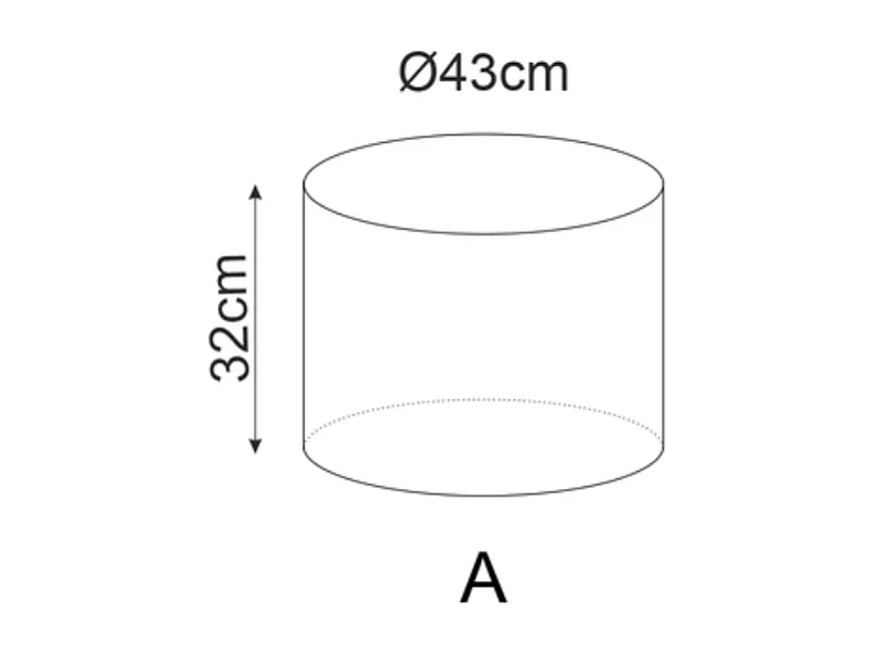 Pouf en velours rond beige clair DELI 43 x 32 cm