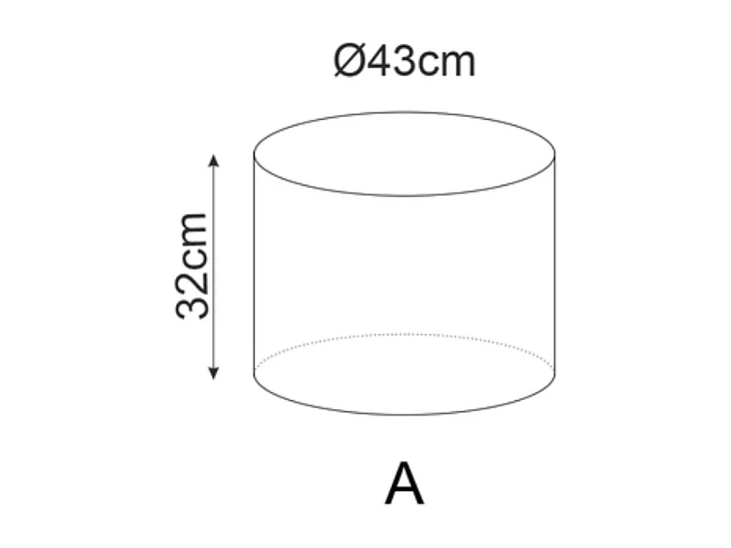 Pouf en velours rond beige clair DELI 43 x 32 cm