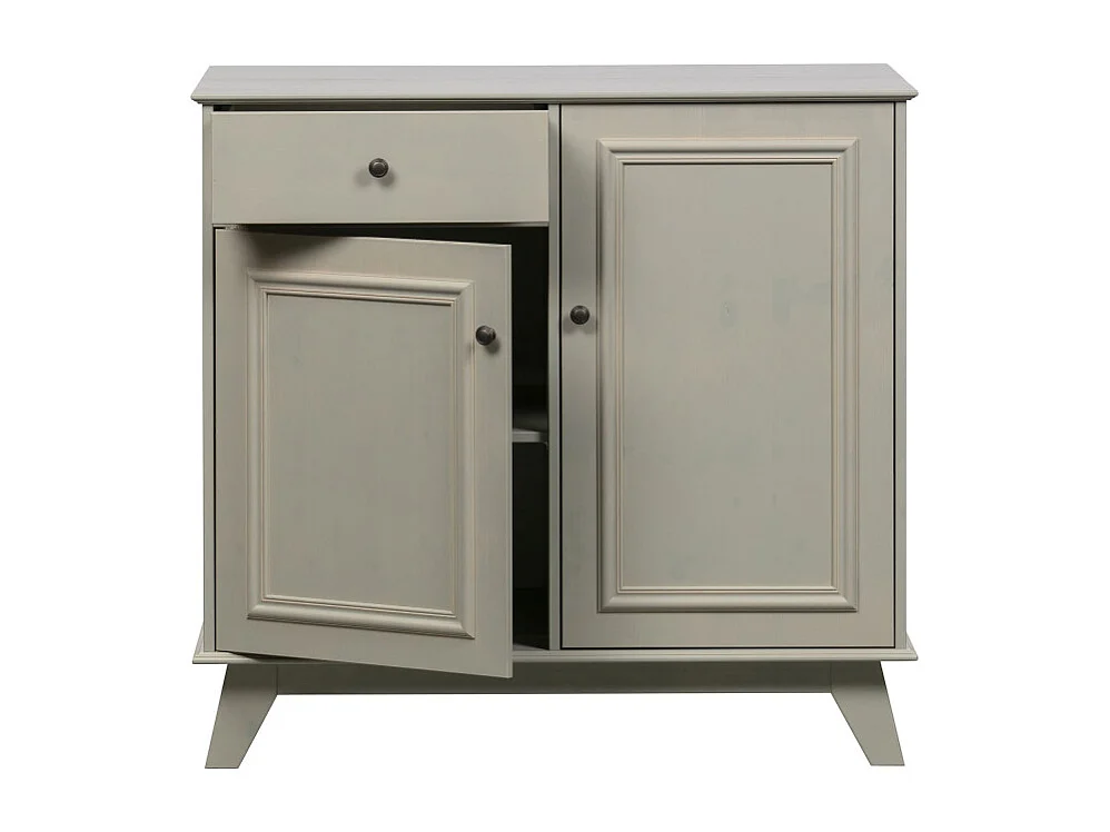 Armoire 2 placards 1 tiroir en bois beige GERALD
