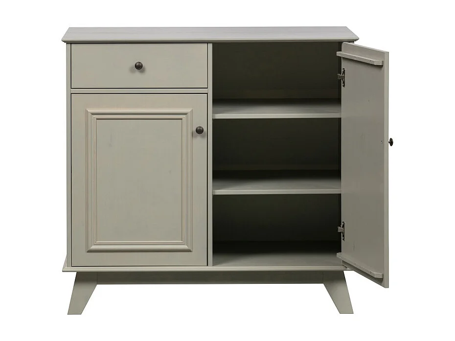 Armoire 2 placards 1 tiroir en bois beige GERALD